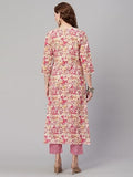 Gosriki Women'S Rayon Blend Printed Straight Kurta With Pant (Patt-Wine-Gs_S_Wine_Small),Wine,,B0CC9LQZS9