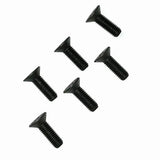 KarParts360 Automotive Steering Wheel Screw Sets - 1/4 in x 3 in Aluminum Screws, Silver/Metallic, Slotted, Flat Head, Right Han