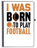 Udnag Ruled Notebook Diary Football | I Was, [A5 80Pages 80Gsm]