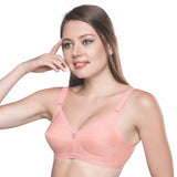 Trylo Women'S Cotton T-Shirt Bra Women'S Non-Wired Bra (Sarita_Peach_36C),Peach,36,B07YYLGLGQ