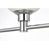 Living District Cordelia 4-Light Iron/Glass Bath Sconce In Chrome/Frosted White