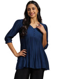 Libas Women'S Floral A-Line Kurti (291400R Blue