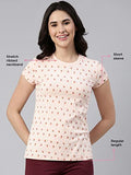 Enamor Women'S Fruits Slim T-Shirt (E247_Soft Pink Strawberry Aop M)