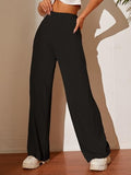 Toplot Women'S Ribbed Knit Wide-Leg Pants(Jqrd-Trouser-5252-Black-28),Black,28,B0F2991TJJ