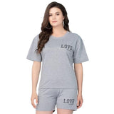 Trylo Cotton Lycra Fabric Plain Night Suit Set Vns-1096 - L,Plain,,B0DB7VTWR3
