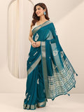Libas Women23 Georgette Sarees (16319_Teal)