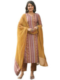 Gosriki Women'S Rayon Blend Straight Printed Kurta With Pant & Dupatta (Mukesh Multi-Gs_S_Multicolor_Small),Multicolour,,B0DPB3BGY4