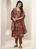 Libas Women'S Pure Cotton Kurta Sets (99200_Maroon_S)