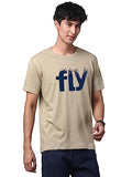 Adro Fly Mens Printed T-Shirts (Rn23-M-Fly-Be_Beige_M)