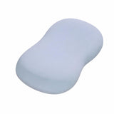 Snappsy Contoured Contour Cervical Pillow IceSilk Cover Memory Foam Neck Pillow Slow Rebound Rest Cushion Cushioned, Blue, M