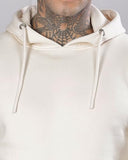 Adro Men'S Cotton Neck Hooded Sweatshirt (H24-M-Pln-Ws_White Sand,White SandApparel,S