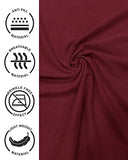 Eyebogler Polo Neck Full Sleeve Printed Casual Men Tshirt Wine Red Black,Wine Red BlackApparel,S