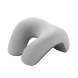 Trendivibe Travel Pillow Ergonomic Headrest Napping Pillow For Office Sleeping Car Light Gray