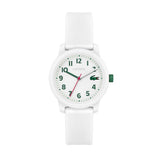 Lacoste Lacoste.12.12 Kids Qtz Basic White Round Dial Kids Watch|White Silicone Material|Multi Color Band - 2030039