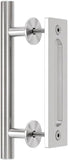 QINAIXQM 9.5''/24CM Sliding Barn Door Handle Double Sided Pull and Flush Barn Door Embedded Invisible Stainless Steel