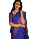 Flosive Womens Present Banarasi Soft Lichi Silk Saree Beautiful Jacquard Rich Pallu Design Work Zari Woven Kanjivaram Silk Style