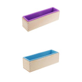 bnf 2Pcs Rectangle Silicone Soap Loaf Mold with Wooden Box DIY Mould 900ml/12KG | Soap Molds | Candle Making & Soap Making | Hom