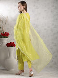 Gosriki Women'S Rayon Blend Straight Embroidered Kurta With Pant & Dupatta (Carlton Lemon-Vks02-Gs_Xxl_Lemon_Xx-Large),Lemon,2,B0DJWFF2SJ