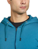 FYLTR Men's Casual Zip-Up Hoodie with Drawstring Detail - Utility Pockets | Full Zipper | Casual Winterwear for Men,Blue Bomber