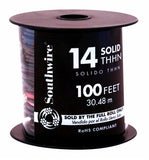 Southwire 11579042 Simpull Thhn or Thwn2 Solid Wire, 14 Gauge, 100 per Roll, Black