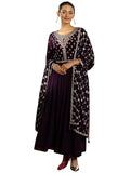 Libas Women'S Georgette Embroidered Kurta Set (49025 Purple