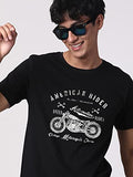 Adro Men'S Regular Fit T-Shirt (Rn-M-Ame-Bl-L_Black_Large)