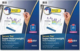 AVERY 76000 Secure Top Sheet Protectors, Heavy Gauge, Letter, Diamond Clear, 25/Pack