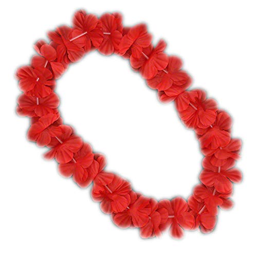 Blinkee Hawaiian Flower Lei Necklace Red