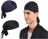 Cooling Helmet Liner 2 Pcs Dorag Skull Cap Adjustable Headwear Sun Protection Motorcycle Cycling Biker Headscarf