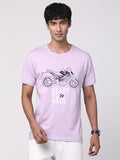 Adro Men'S Biker Design Printed 100% Cotton T-Shirt - Regular Fit, Printed T-Shirts For Men (Rn24-Ktm-Pu_Purple_L)