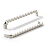 khtumeware 10-Pack 8 Inch Square Polished Nickel Cabinet Pulls, Solid Zinc Alloy Heavy-Duty Handles for Kitchen/Bathroom Cabinet