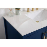 Elegant Kitchen And Bath 42 Inch Single Bathroom Vanity Cabinet - Blue
