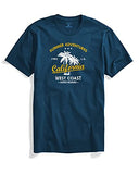 Adro Summer Adventures California Mens Printed T-Shirt (Xl, Steel Blue)