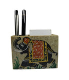Shopstone Elephant Painted Pen and Card Holder