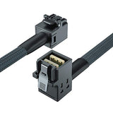 10Gtek SFF-8643 to SFF-8643 12G Internal Mini SAS HD Cable, with Sideband, for NVMe Backplane/RAID Card, Hot-Swap & SATA Compati