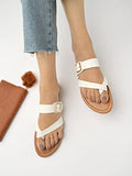 Shoetopia Stylish Side Buckle Detailed White Flats For Women & Girls /Uk6-Eu39,White,6,B0C3RL4H1L
