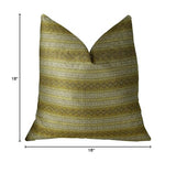 Plutus Brands Plutus Full Stripe Handmade Throw Pillow, 18 X 18, Taupe/Gray