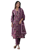 Libas Women'S Cotton Kurta Set (400703_Burgundy