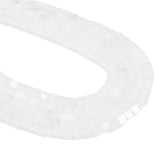 BEADIA Natural White Agate Cube Spacer Beads 4mm Loose Square Stone Beads for Jewelry Making 38cm/Strand