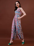 Lookmark Women'S Trendy Printed Crepe Full Dress With Stylish Neck(Az-Lm-P1-Sd653-Xl) Multicolour