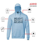 Adro Believe In Your Self Printed Hoodie/Sweatshirt For Men (H22-M-Inv-Sk_Skyblue_L)