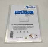 Refile Display Book Clear File For Certificates Documents 40Pockets A4Size (Clear)