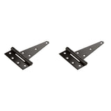 National Hardware N129155 V286 Extra Heavy T Hinges in Black, 2 pack,6 Inch