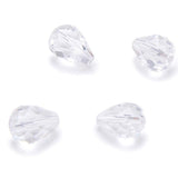 50pcs Adabele Austrian 10mm Faceted Teardrop Crystal Beads Crystal Clear Compatible with 5500 Swarovski Crystals Preciosa