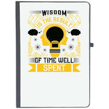Udnag Ruled Notebook Diary Job | Wisdom Is The Result Of Time Well Spent, [A5 80Pages 80Gsm]