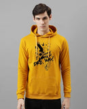 Adro Men'S Cotton Blend Neck Hooded Sweatshirt (H24-Dream-Mu_Mustard