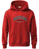 Adro Men'S Cotton Neck Hooded Sweatshirt (H24-Bost-Rd_Red