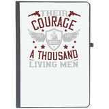 Udnag Ruled Notebook Diary Military | Their Courage Nerves A Thousand Living Men, [A5 80Pages 80Gsm]