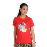 Rupa Colors Playsure Printed Cotton Blended Round Neck Women'S T-Shirt Short-Sleeve Pack Of 1,RedApparel,M