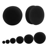 NewZenro Black Silicone Ear Gauges Double Flared Plugs Tunnels Expanders Stretcher Saddle Earrings for Men Women Fashion Body Pi